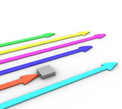 3D obstacle Stock Illustration