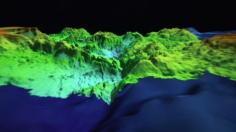 3D ocean floor computer image Stock Footage 93521337