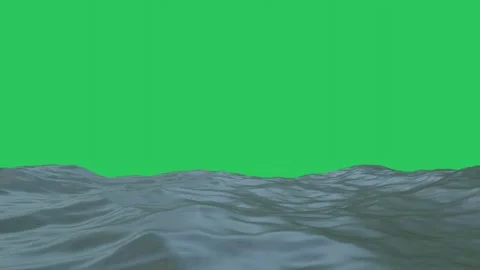 3D Ocean Waves Gently Flowing on Green Screen Background Seamless Motion Stock-Footage 337954865
