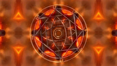 3D Octagram Sigil Fractal Loop - Sacred Geometry VJ 4K60 動画素材 333524745