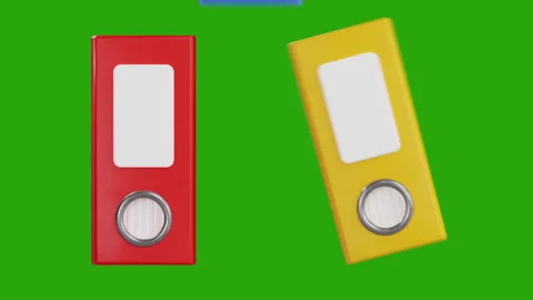 3D Office Document Ring Binders Animation Stock Footage 311797060