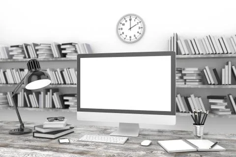 3d Office workplace Stock-Illustration
