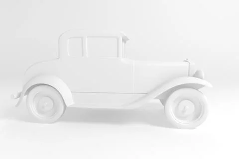 3d old car Stock Illustration