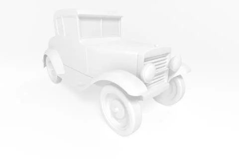 3d old car Stock Illustration