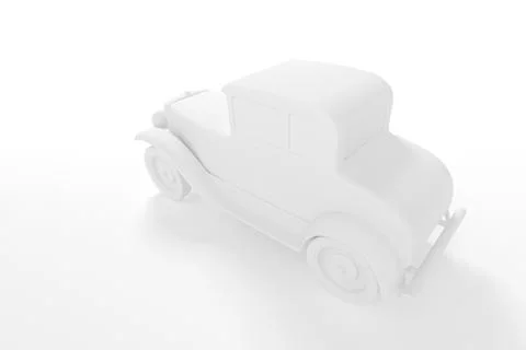3d old car Stock Illustration