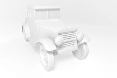 3d old car Stock Illustration