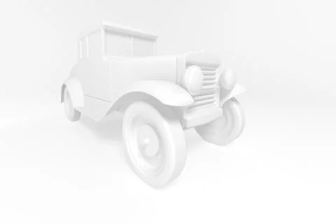 3d old car Stock Illustration