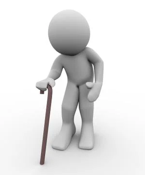 3d old man Stock Illustration