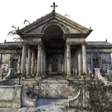 3D Old tomb building 스톡 일러스트