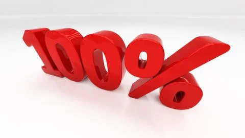 3d one hundred percent Illustrazione stock