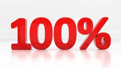 3d one hundred percent Stock Illustration