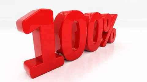 3d one hundred percent Illustrazione stock