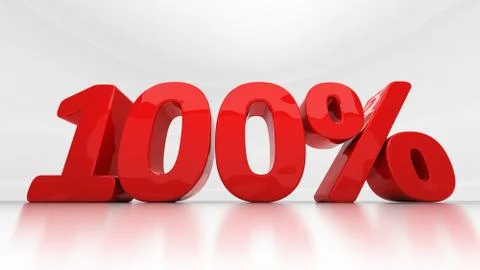 3d one hundred percent Stock Illustration