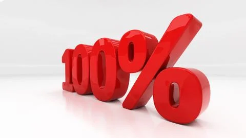 3d one hundred percent Stock Illustration