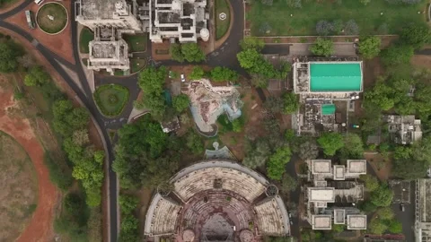 3D Open Air Map of the Indian subcontinent, Mayo college, Ajmer, Rajasthan Video stock 328573393