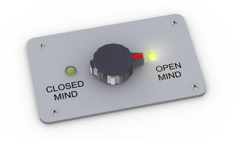 3d open and closed mind switch イラスト素材