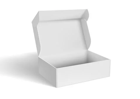 3D Open Blank Packaging Box For Software イラスト素材