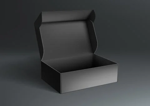 3D Open Blank Packaging Box For Software Illustrazione stock