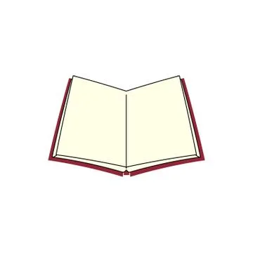 3D open book vector illustration isolated on white background. Stock Illustration