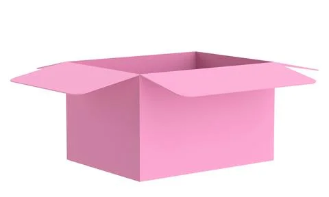 3D open box. 3D illustration. Stock Illustration