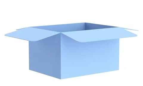 3D open box. 3D illustration. Stock Illustration