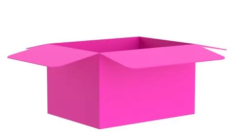 3D open box. 3D illustration. Stock Illustration