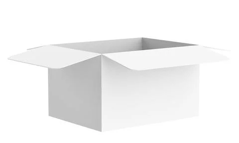 3D open box. 3D illustration. Stock Illustration