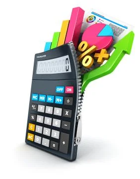 3d open calculator Stock Illustration