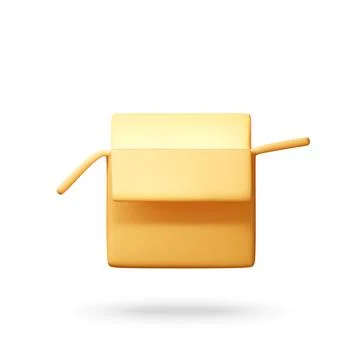 3D Open cardboard box for delivery and packaging Stock Illustration