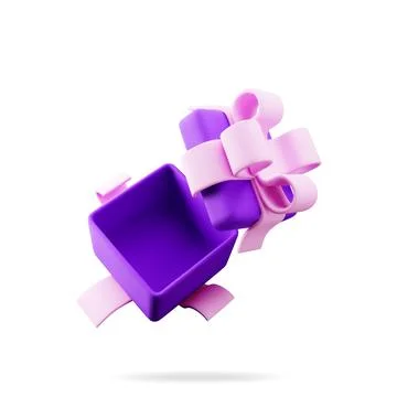 3D open gift box isolated on white イラスト素材