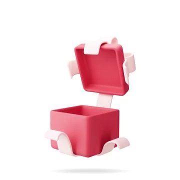 3D open gift box isolated on white イラスト素材