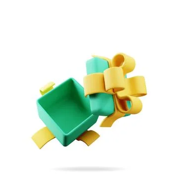 3D open gift box isolated on white イラスト素材