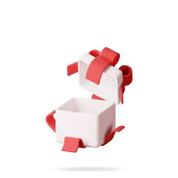 3D open gift box isolated on white イラスト素材