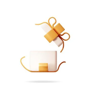 3D open gift box isolated on white イラスト素材