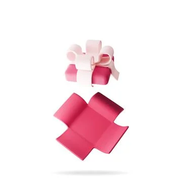 3D open gift box isolated on white イラスト素材