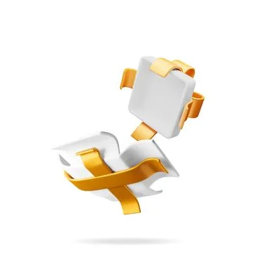 3D open gift box isolated on white イラスト素材