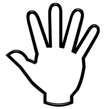 3D Open Hand Stock Illustration