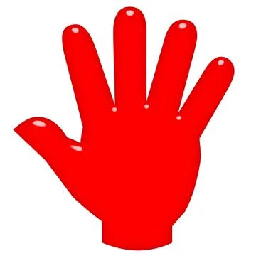 3D Open Hand Stock Illustration