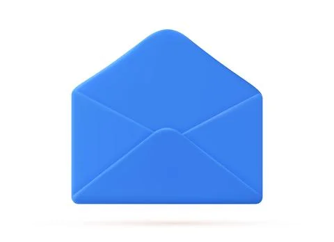 3d open mail envelope icon Stock Illustration