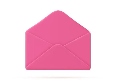 3d open mail envelope icon Stock Illustration