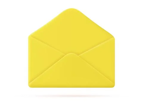 3d open mail envelope icon Stock Illustration