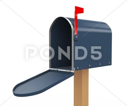 3d open mailbox Stock Illustration