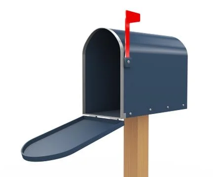 3d open mailbox Stock Illustration