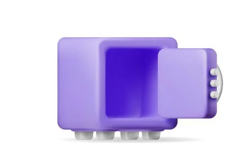 3d Open Safe Box Isolated on White Stockillustratie