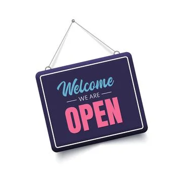 3d open signboard. Stock Illustration