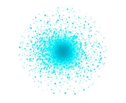 3d optic illusion hole noise spray round gradient. Dotted blue grain stipple Stock Illustration
