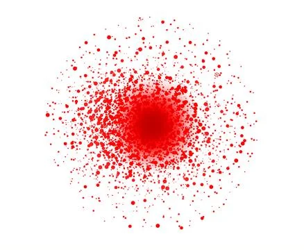 3d optic illusion noise spray round gradient. Dotted red grain stipple texture Illustrazione stock