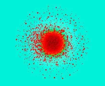 3d optic illusion noise spray round gradient. Dotted red grain stipple texture Stock Illustration