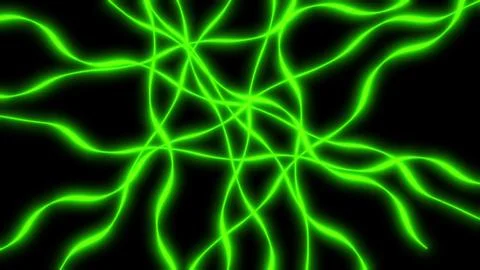 3d Optical geometric effect curved line abstract laser rays neon glow dynamic Illustrazione stock