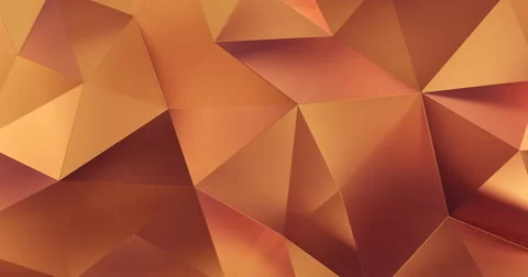 3d orange abstract geometric polygon surface motion background loop 4k Stock Footage 66414977